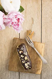 Uninhabited Bakery Scene Prints: Eclair with chocolate ganache