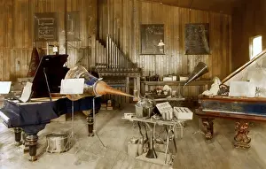 Thomas Edison Laboratory Prints: Edisons experimental development facility for the phonograph