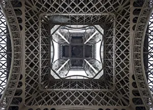 Eiffel Tower View From Below Prints: Eiffel Tower, seen from beneath