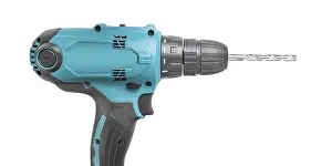 Construction Industry Equipment Prints: Part Of Electric Automatic Screwdriver Isolated