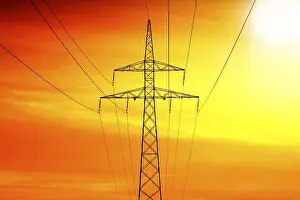 Power Supply Line Prints: Electricity pylon