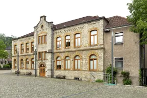 Historic Town Hall Prints: Former elementary school from 1887 with extensions from 1949
