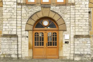 Historic Town Hall Prints: Former elementary school from 1887 with extensions from 1949