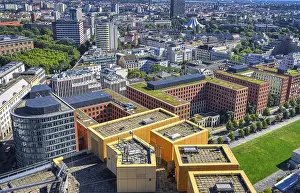 Potsdamer Platz Berlin Prints: Elevated view from rooftop building