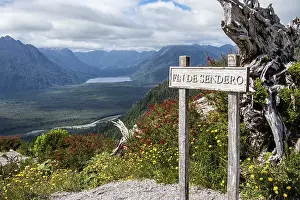 Deserted Volcanic Landscape Prints: End of hiking path up to viewpoint