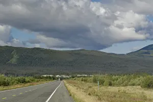 Yukon Territory Canada Prints: Endless road, with single lorry