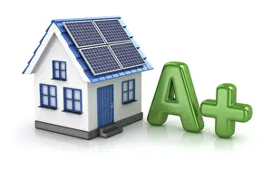 Renewable Energy Source Prints: Energy Saver with Solar Panel, This is a 3d Rendered Computer Generated Image