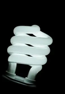 Energy Saving Light Bulb Prints: Energy saving compact fluorescent lightbulb