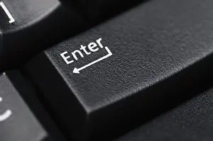 Computer Keyboard Prints: Enter key on a computer keyboard