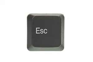 Computer Keyboard Key Prints: Esc key of a computer keyboard