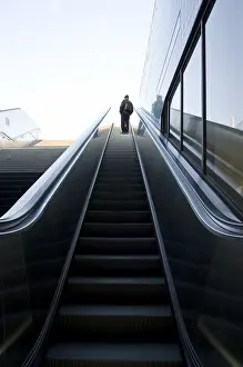 Underground Transportation System Prints: Escalator in motion