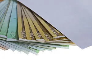 Office Supplies Prints: Euro notes in an envelope