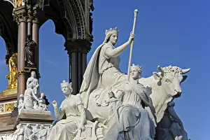 Prints of Europe sculpture at the Albert Memorial, Kensington Gardens, London, England, United Kingdom Kensington Gardens Prints: Europe Sculpture Print at Albert Memorial, London