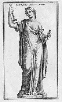 Historical European Drawings Prints: Euterpe or Eutelpe is one of the nine muses