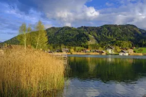 Deserted Waterfront Europe Prints: Evening atmosphere at the WeiBensee