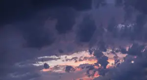 Gloomy Evening Sky Prints: Evening clouds in front of a thunderstorm