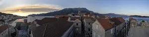 Framed Print : Evening Mood Print of Korcula Old Town at Sunset Framed Print : Evening Mood Print of Korcula Old Town at Sunset