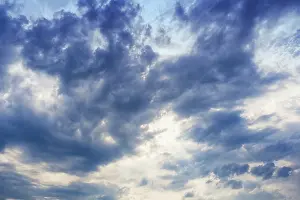 Cloudy Atmosphere Prints: Evening sky with clouds before the storm