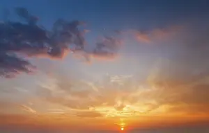 Dramatic Clouds Prints: Evening sky with dramatic clouds