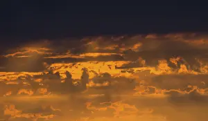 Southern Germany Cloudy Skies Prints: Evening sky with reddish coloured clouds