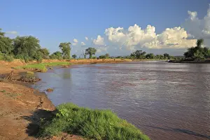 Spring Cloud Formation Prints: Ewaso River, river with spring clouds