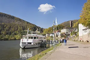 European River Cruises Prints: Excursion ship on the Neckar river