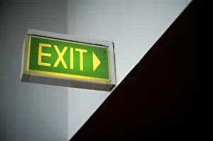 Directional Arrow Prints: Exit sign