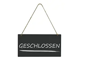 German Symbolic Picture Prints: Exposed sign with the note closed