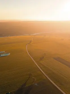 Sunset In Baden Wurttemberg Prints: Extensive fields in the light of the sunset