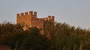 Evening Light Architecture Prints: External watchtower, square, evening light