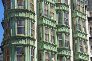 Prints of Facade of Columbus Tower, detail, San Francisco, California, USA San Francisco Architecture Prints: Facade of Columbus Tower Print, San Francisco, California