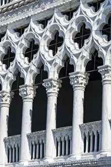 Historic Building Facade Italy Prints: Facade with columns, Ca d'Oro Palace