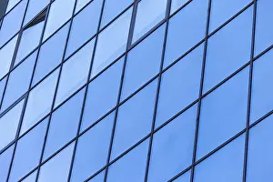 Urban High Rise Buildings Prints: Detail of facade of modern building