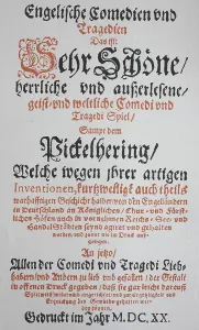 Historical Woodcut Prints: Facsimile of the title of the first collection