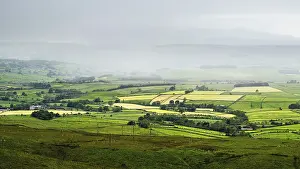 British Countryside Views Prints: Farms and Fields from Hartside Pass