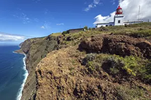 Madeira Lighthouse Prints: Farol da Ponta do Pargo lighthouse and cliffs
