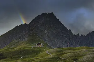 Deserted Hut In The Alps Prints: Fiderepasshutte and Hammerspitze