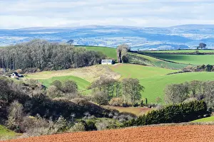 Devon Landscapes Prints: Fields and Farmlands over Devon