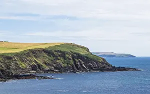Mothecombe Beach Prints: Fields and Farms Cliffs over cliffs