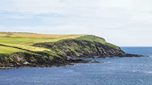 Mothecombe Beach Prints: Fields and Farms Cliffs over cliffs