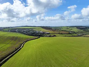 Fields From Above UK Prints: Fields and Farms from a drone, Devon