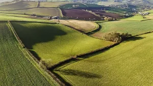 Fields And Farms From Above Prints: Fields and Farms from a drone, Devon