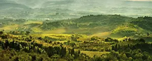 European Countryside Landscape Prints: Fields in Tuscany