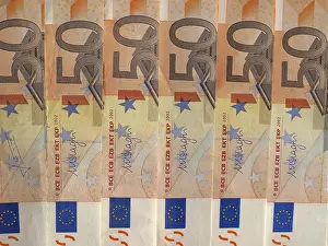 Euro Banknote Value Prints: Fifty Euro notes