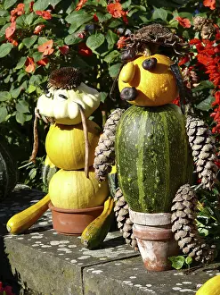 Decorative Pumpkins Prints: Figures from pumpkins