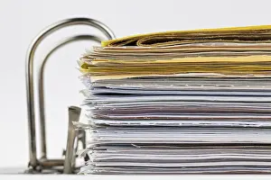 File Folder Storage Prints: A file folder with documents and papers