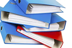 File Folder Storage Prints: File folders with documents and papers