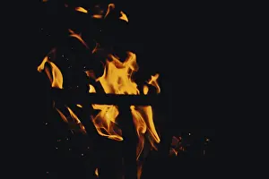 Moody Night Photographs Prints: Fire at night
