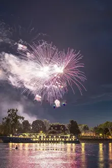Dark Night Sky Prints: Fireworks on the Rhine