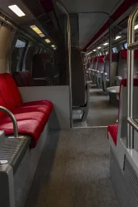 Central Europe Rail Traffic Prints: First Class in a Train, Switzerland